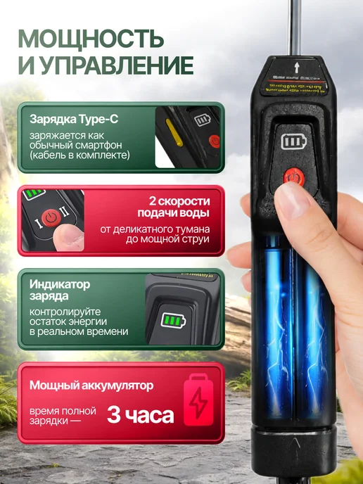 Опрыскиватель аккумуляторный садовый для растений, 5 л, фото 2