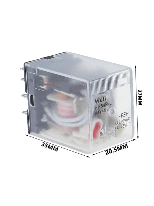 Нет бренда Электромагнитное реле MY4NJ 14 контактов 220В 12V AC, Электромагнитное контактов AC 110V, фото 2