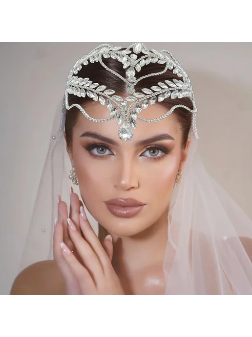 SNOW BEAUTY Свадебная заколка для волос с жемчугом, DZ286-S, белый, фото 6