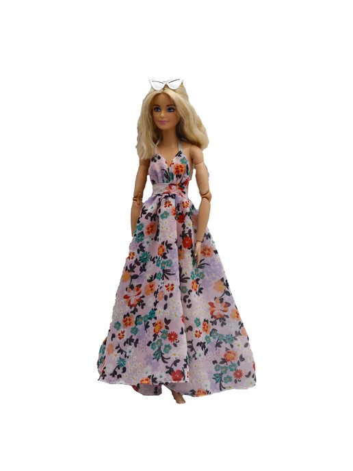 Нет бренда Платье-макси для куклы B.Doll 30 см, цвет green, оранжевый