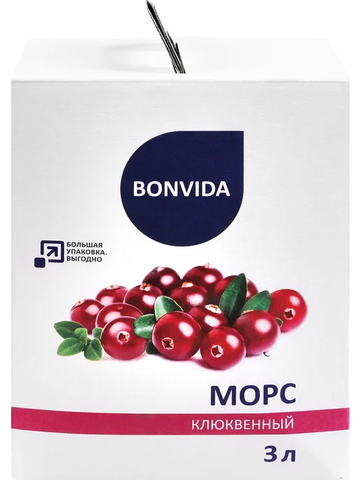 Bonvida Морс Клюквенный 3 литра, 3 л