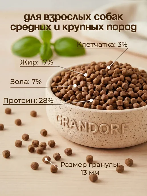 Сухой корм Grandorf' для собак, гипоаллергенный, 10 кг, фото 2