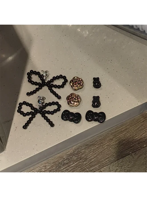 Нет бренда Жемчужный бант, набор подвесок для обуви, серебряный, белый, белый