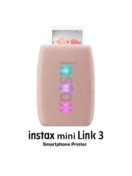 FUJIFILM Принтер Instax Mini Link 3 Link3 WHITE, розовый