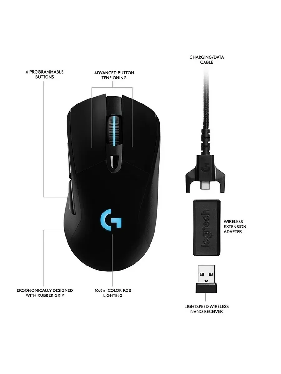 LOGITECH Мышь G703 беспроводная игровая