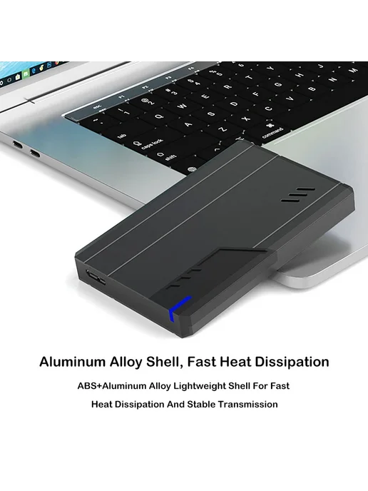 UTHAI Корпус для жесткого диска T51 2,5 дюйма USB 3.0 Серый, серый, фото 3