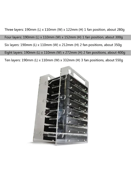 FARAJIAJ Кронштейн для жесткого диска 3,5 дюйма 8 levels, вариант