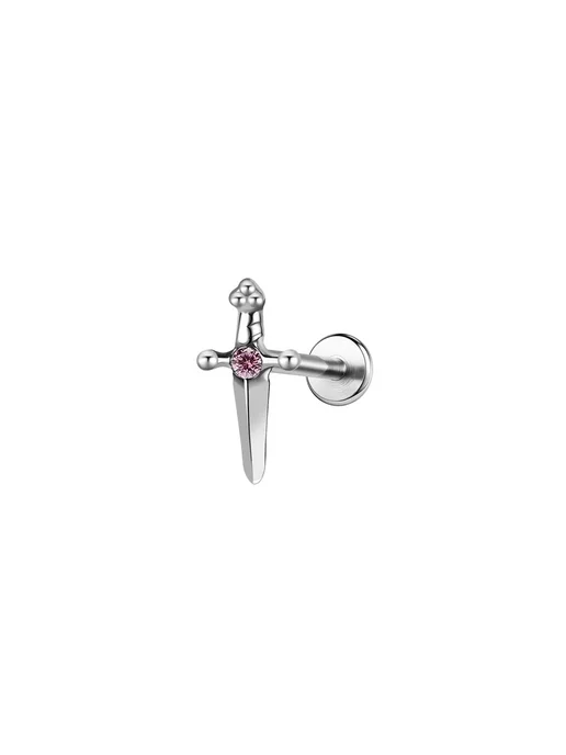 Нет бренда Титановый пирсинг для губ red 1pcs 1.2x4mm, розовый
