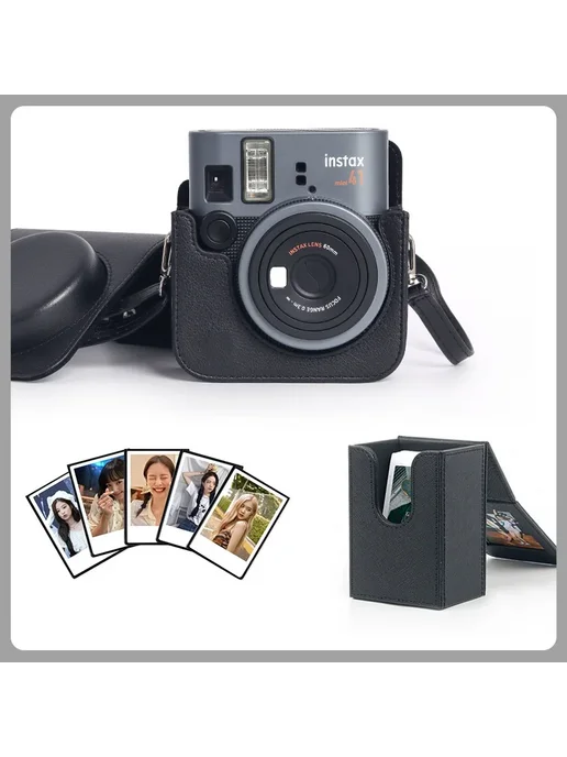 FUJIFILM Instax Mini 41 Black Set 1 с сумкой, черный