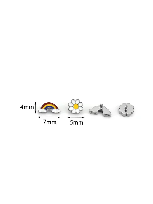 Нет бренда Радужный титановый пирсинг rainbow 1pcs 1.0x6mm, 1 шт, фото 6