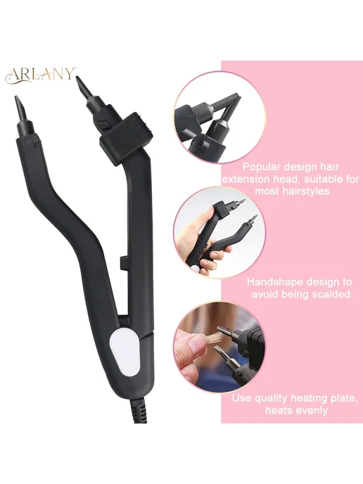 ARLANY Hot Fusion Iron K Tip для наращивания волос black-EU, вариант, фото 5