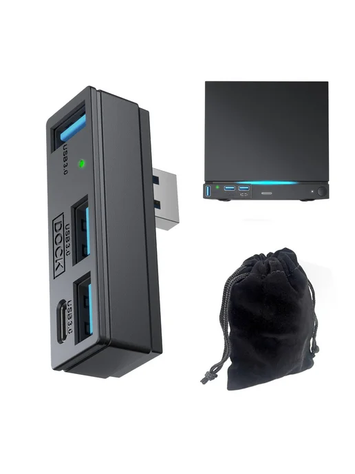 4в1 USB-хаб для Steam, PS5, ноутбука, экспандер, с сумкой, вариант, фото 7
