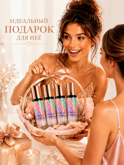 Праймер для лица база под макияж трехцветная основа 2 шт, 2 шт, фото 6
