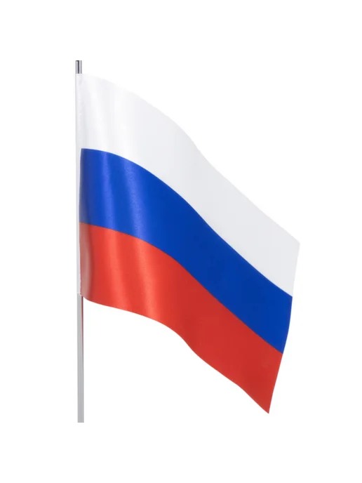 Славный малыш Настольный флагшток с флагом России 30 см серебро, серебристый, фото 3