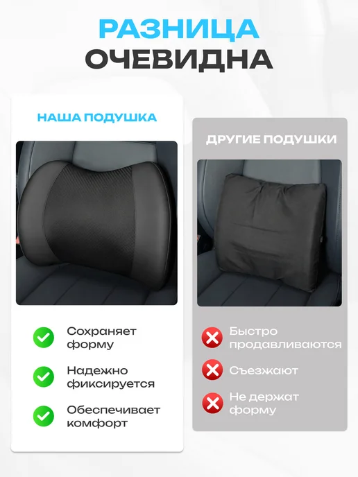 ArmStepAuto Подушка в машину под спину автомобильная, вариант, фото 6