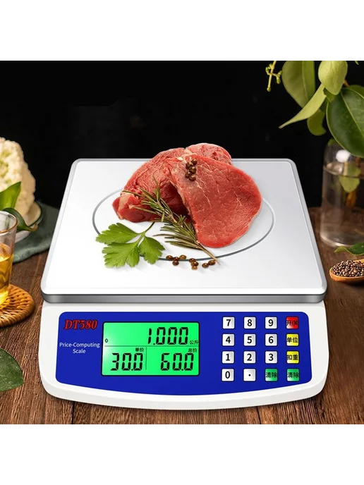 Электронные весы для продуктов с ЖК-дисплеем, 40 кг, 1 г, 40 кг, 1 г, фото 5