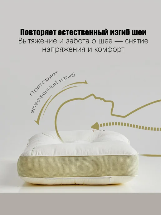 Sterling Home Textile Подушка 50х70 ортопедическая для сна 1 шт, 50x70, 1 шт, фото 7