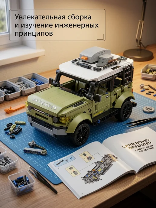 Лего игрушки для мальчиков внедорожник 378 деталей, зеленый, фото 7