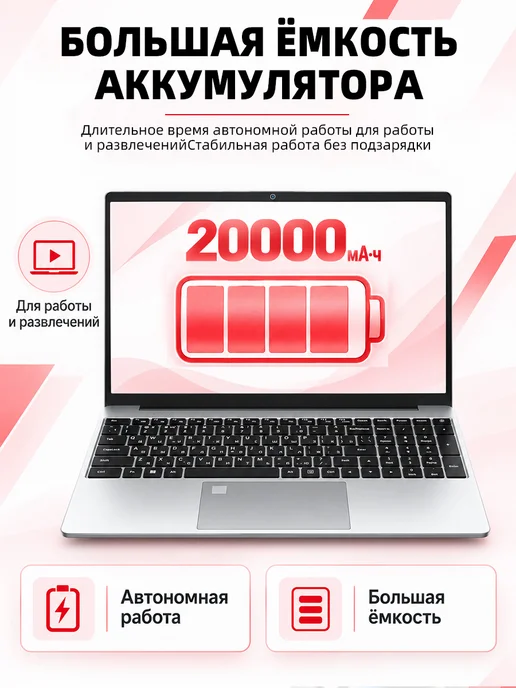 Высокопроизводительный игровой ноутбук—32ГБ+2048ГБ, 20000мАч, 32 ГБ, 2048 ГБ, фото 7