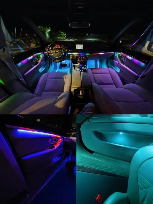 BY CHOICE Подсветка в салон машины, контурная авто Ambient Light 18в1, 5 шт, фото 8