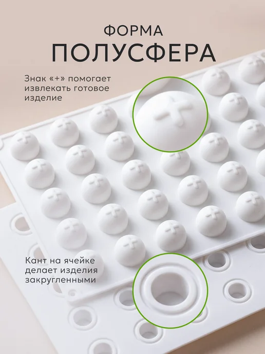 Силиконовая форма для фрикаделек и трюфелей 2,2см, вариант, фото 7