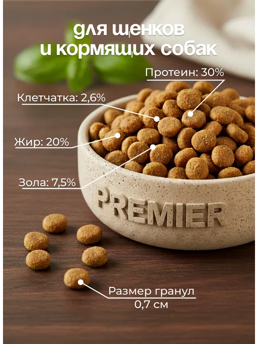 Сухой корм PREMIER Низкозерновой для собак, щенки, 10 кг, фото 2