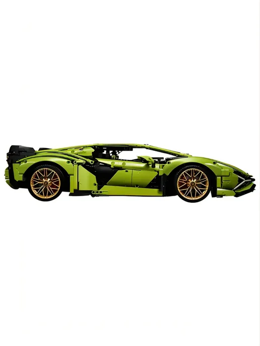 Планета Конструктора Lego машина Lamborghini Sian 3696 деталей, зеленый, фото 4