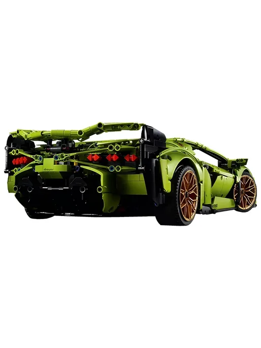 Планета Конструктора Lego машина Lamborghini Sian 3696 деталей, зеленый, фото 5