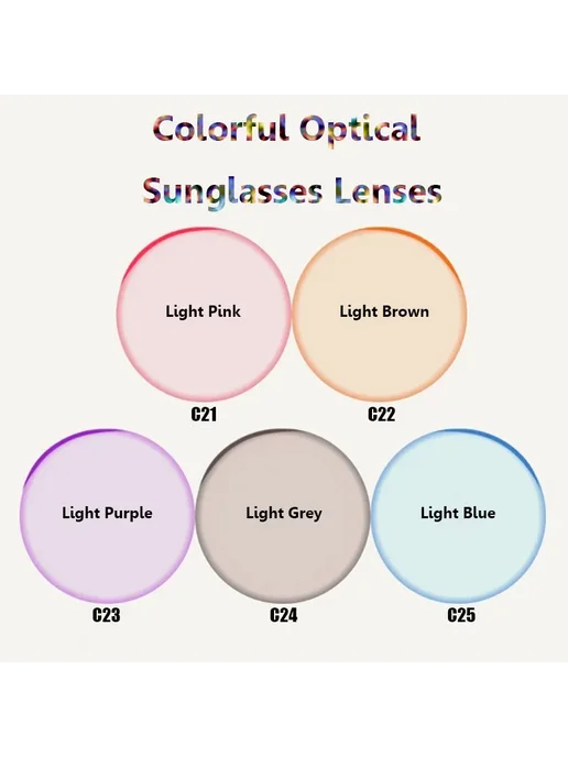 Gmei Optical Корректирующие линзы Цвет C01, Цветные корректирующие для солнцезащитных, фото 4