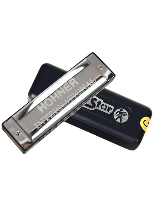 SevenAngel Hohner губная гармошка 10 отверстий Blues Harp До мажор, серый, фото 2