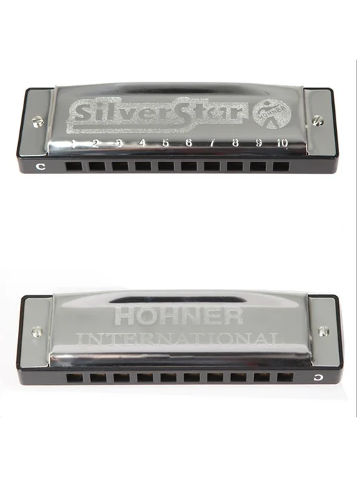 SevenAngel Hohner губная гармошка 10 отверстий Blues Harp До мажор, серый, фото 3