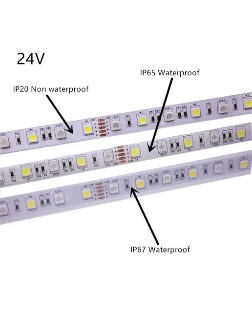 taslauk Светодиодная лента 5M RGB, белый, 12V, IP65 Waterproof, зеленый, фото 5