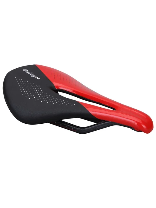 BALUGOE Карбоновое седло для шоссейного велосипеда BLACK RED, черный