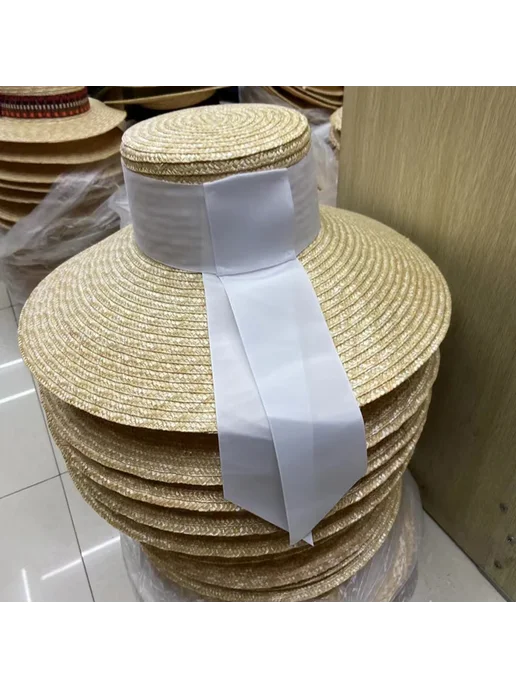 WZRYTTL Соломенная шляпа женская черная 12cm, черный, фото 6