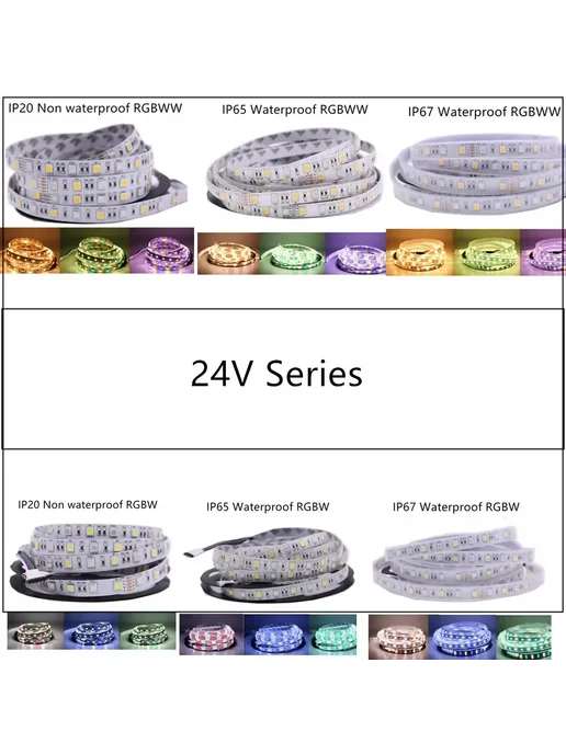 taslauk Светодиодная лента RGB 5M 300LED, 24V, CCT, IP20, вариант, фото 6