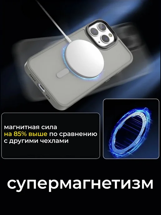 DZ Чехол на iPhone 16 Pro Max, серый, фото 4