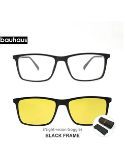 BAUHAUS Черные очки с магнитными зажимами, X3174C1