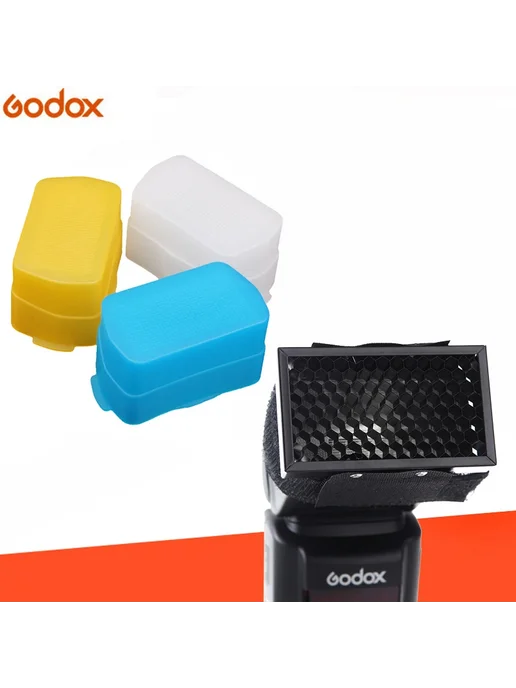 RG Рассеиватель вспышки Godox 3 цвета для Godox TT520II V850II, 3 цв.