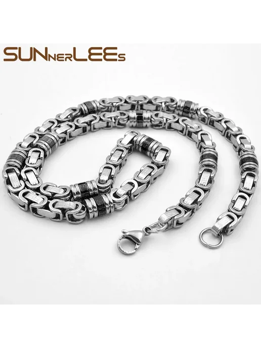 SUNNERLEES цепочка из нержавеющей стали 8 мм Silver 50 см, серебристый, фото 5