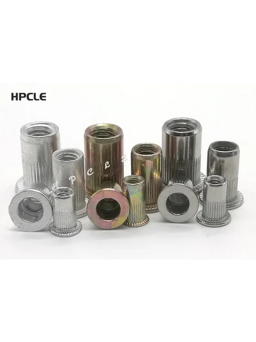 HPCLE Гайка-заклепка M3, 20шт, алюминий, плоская головка, 20 шт, фото 3