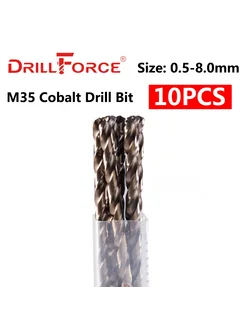 Drillforce Спиральные сверла 5.6 мм, 10 шт. M35 HSS-CO