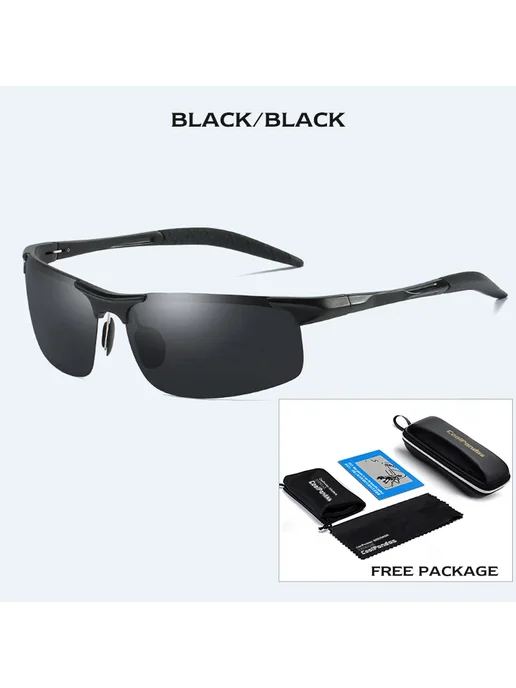 COOLPANDAS Мужские солнцезащитные очки Black Black, черные, черный