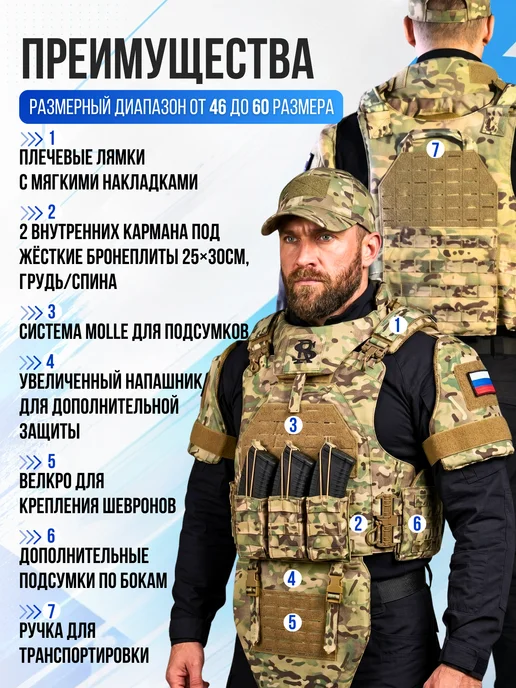Бронежилет RS тактический военный, белый, фото 2