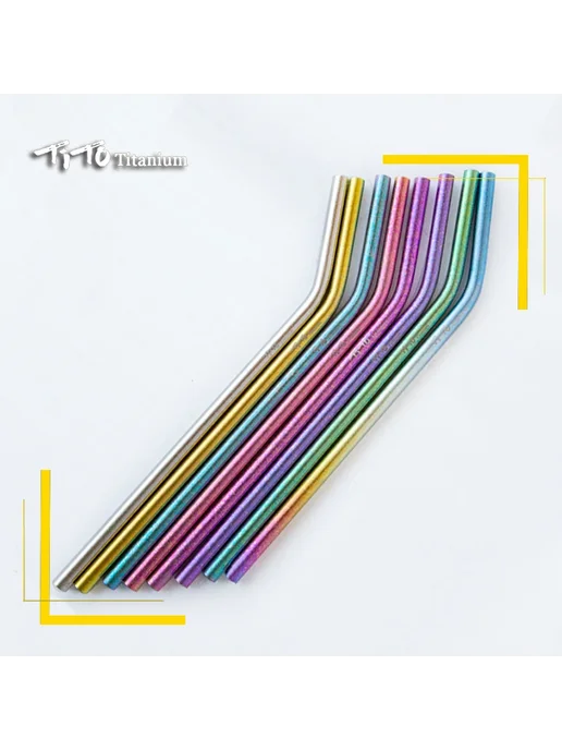 TITO TITANIUM Титановая трубочка Bent Sandblasting, титан, фото 4