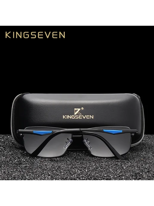 KingSeven Солнцезащитные Очки Квадратные Brown, коричневый, фото 5
