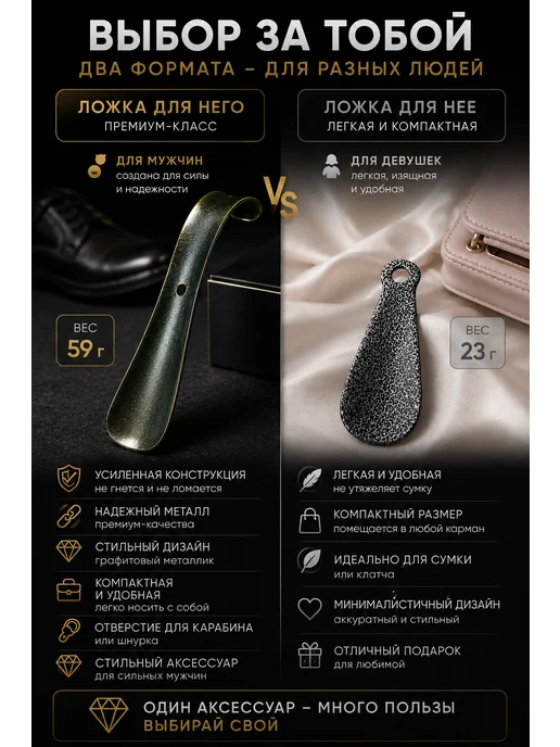 Усиленная металлическая ложка для обуви, вариант, фото 4