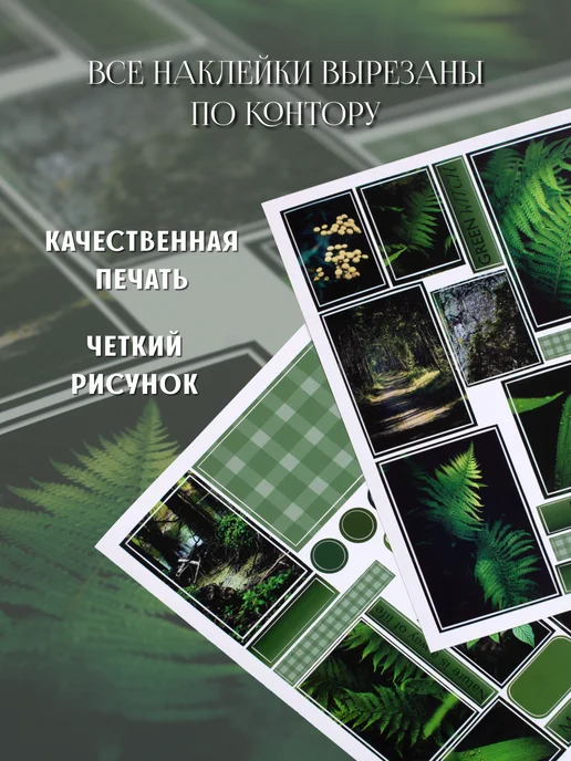 Стикерпак виниловый Темный лес Наклейки для творчества, вариант, фото 3