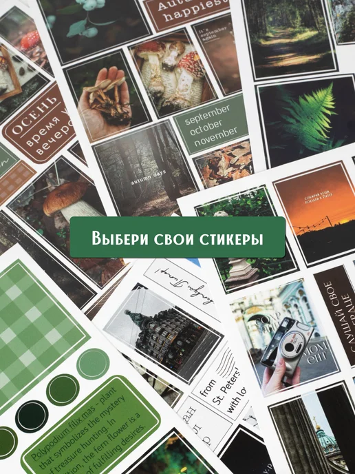 Стикерпак виниловый Темный лес Наклейки для творчества, вариант, фото 6