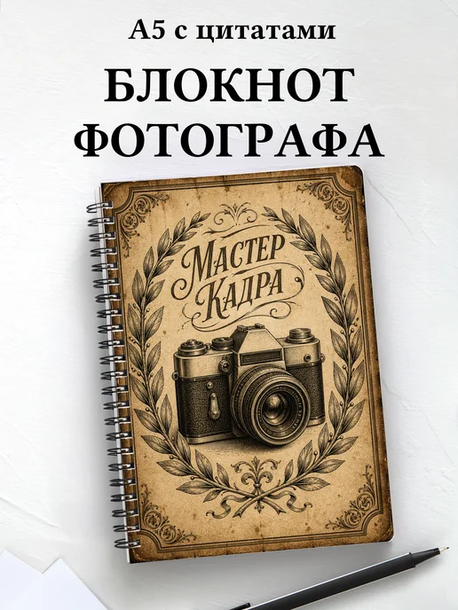 Блокнот фотографа с мотивирующими цитатами