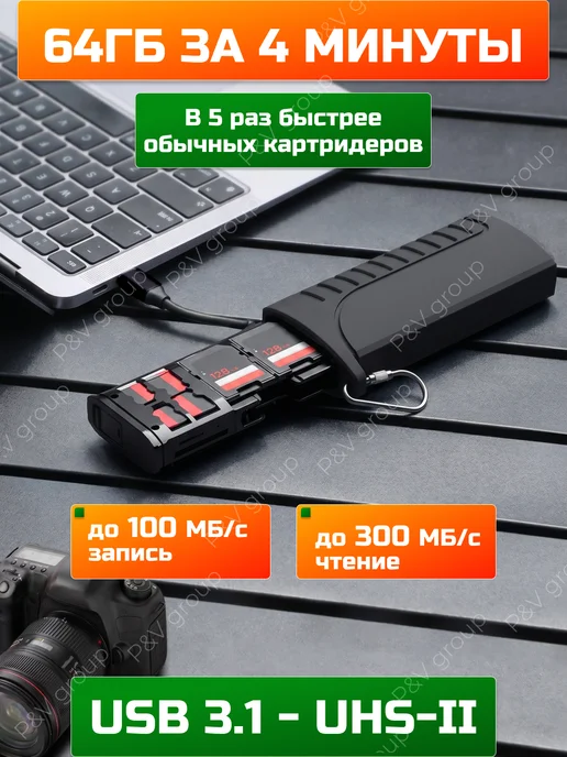m.A.r.T Картридер USB Type-C с кейсом для SD и microSD карт памяти, вариант, фото 2